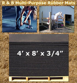 Stall Comfort, RB Rubber Stall/Trailer Mat, 4 foot x 8 foot  3/4" thick (In Store PICK UP Only)