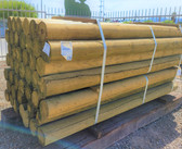 Pressure Treated Round Lodge Poles 5" x 8' (available for in store pick up)