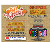 Fall Harvest Sidewalk Sale, Saturday, October 25th!