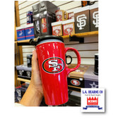 NEW! Evergreen Enterprises, Inc. 49er 17oz. Ceramic Travel Mug