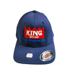 KING Ball-Cap (stretchy solid material back) Embroidered on Blue #9