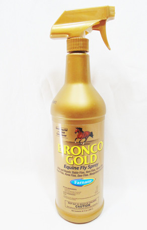 Pest Control Farnam Bronco Gold Equine Fly Spray In Spray Bottle 32 Oz Hearnestore