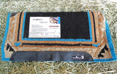 Horse Saddle Pads, Classic Equine Saddle Pad, Black Turquoise, 32" x 34" (in store only)