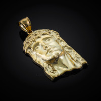 Gold Jesus Face Pendant