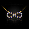 Blue sapphire infinity necklace.