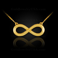 Gold infinity necklace