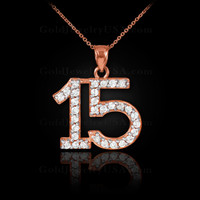 14K Gold 15 Años Quinceanera Necklace