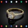 Birthstone Engagement ring with 32 diamonds