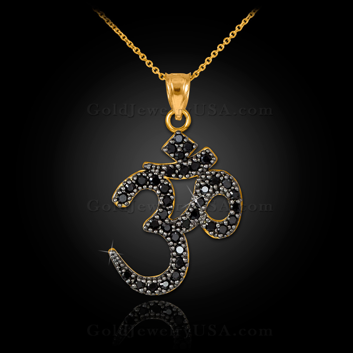 diamond om necklace