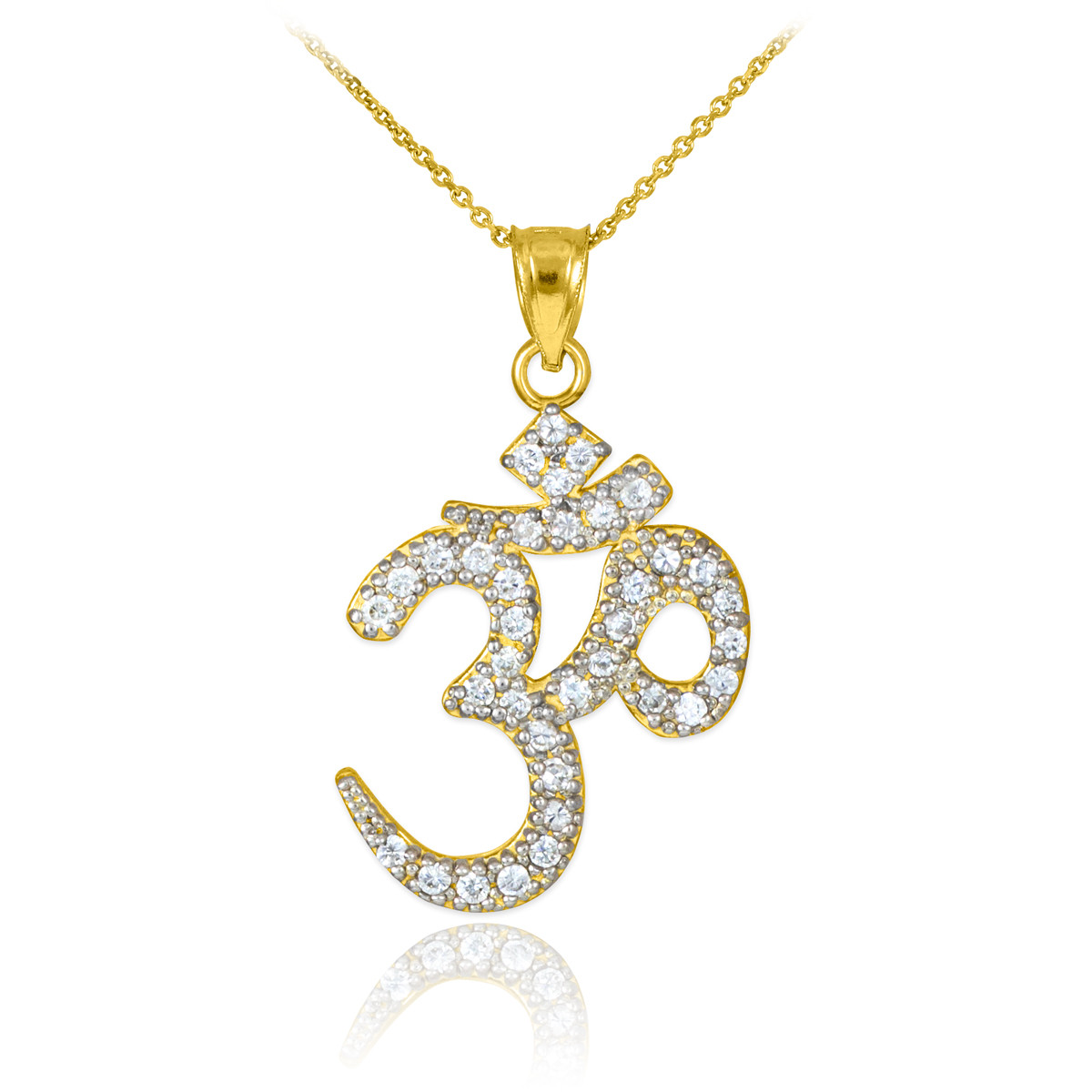 White gold deals om necklace