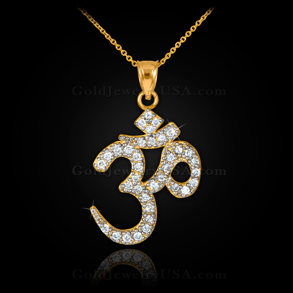 om pendant diamond