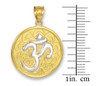 Two-Tone Gold Om Medallion Pendant