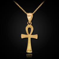 Rose Gold Egyptian Ankh Cross Charm 