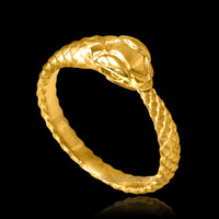 Gold Ouroboros ladies ring.