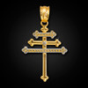 Gold Diamond Maronite Aramaic Cross 