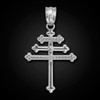 White Gold Diamond Maronite Aramaic Cross 