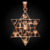 Rose Gold Star of David 12 Tribes of Israel Pendant