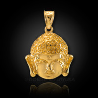 Gold Buddha Head Pendant 