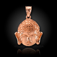 Rose Gold Buddha Head Pendant