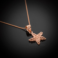 Rose Gold Sea Star Charm Necklace
