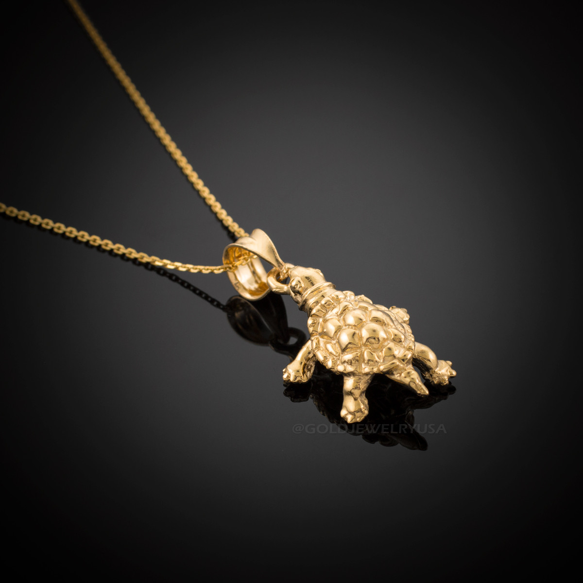 14kt White Gold Sea Turtle Pendant Necklace | Ross-Simons