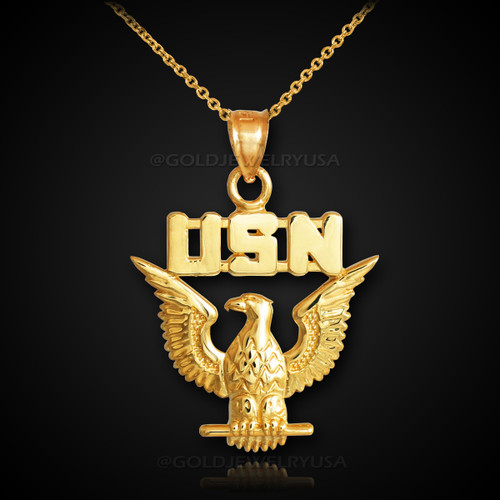 Gold US Navy necklace