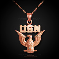 Rose gold US Navy necklace.