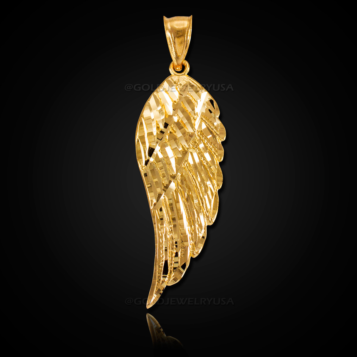 Guardian Angel Wing Pendant Necklace – Heart O' Gold