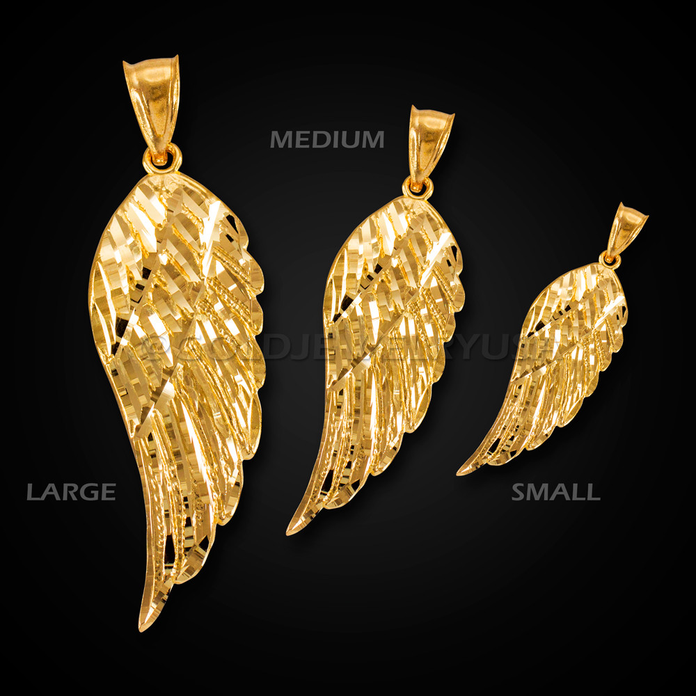 Gold Angel Wing Pendant