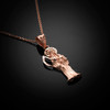 rose Gold Santa Muerte necklace