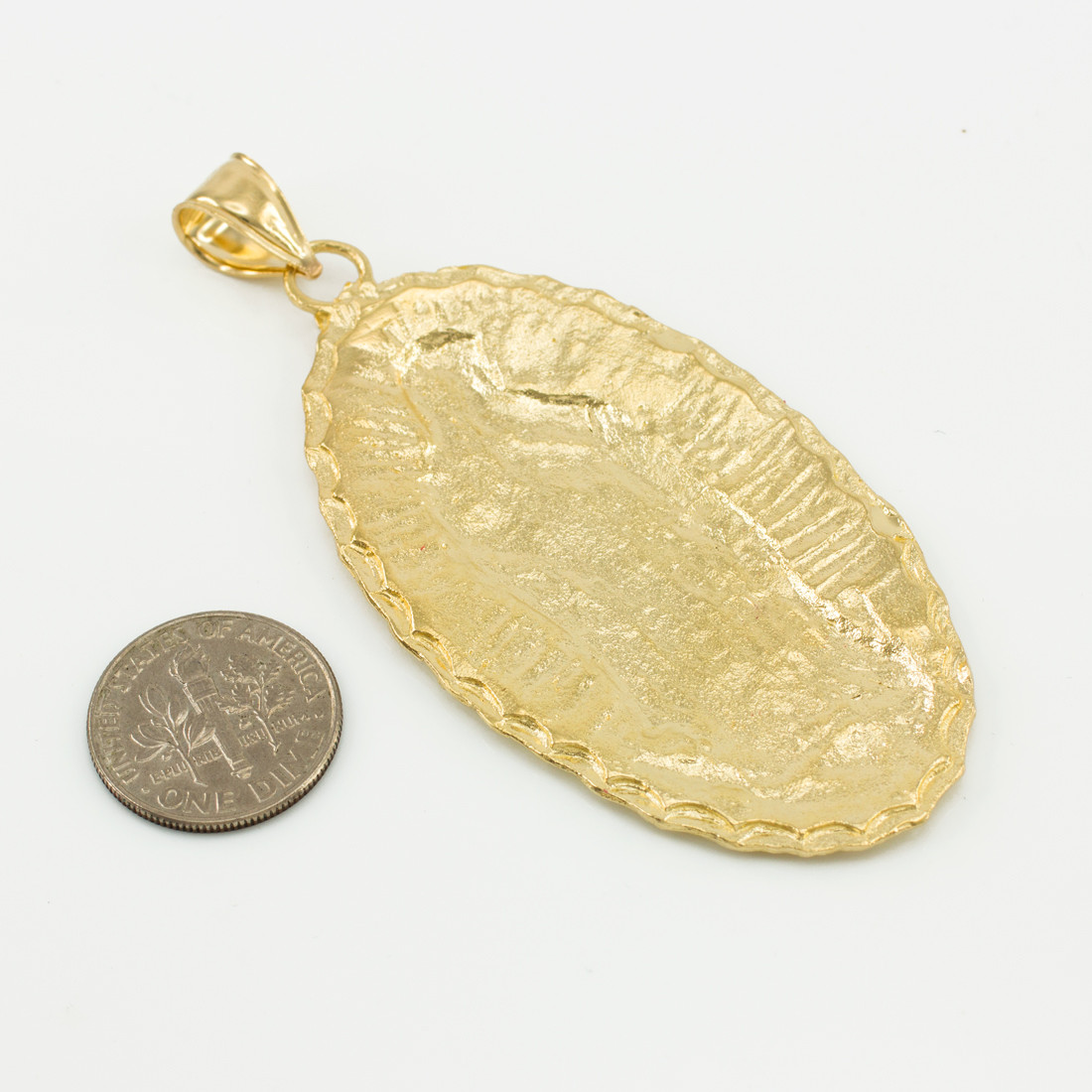 10K Gold Extra Large Virgin Mary Guadalupe Hip-Hop Pendant
