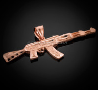 Rose Gold AK-47 Pendant.