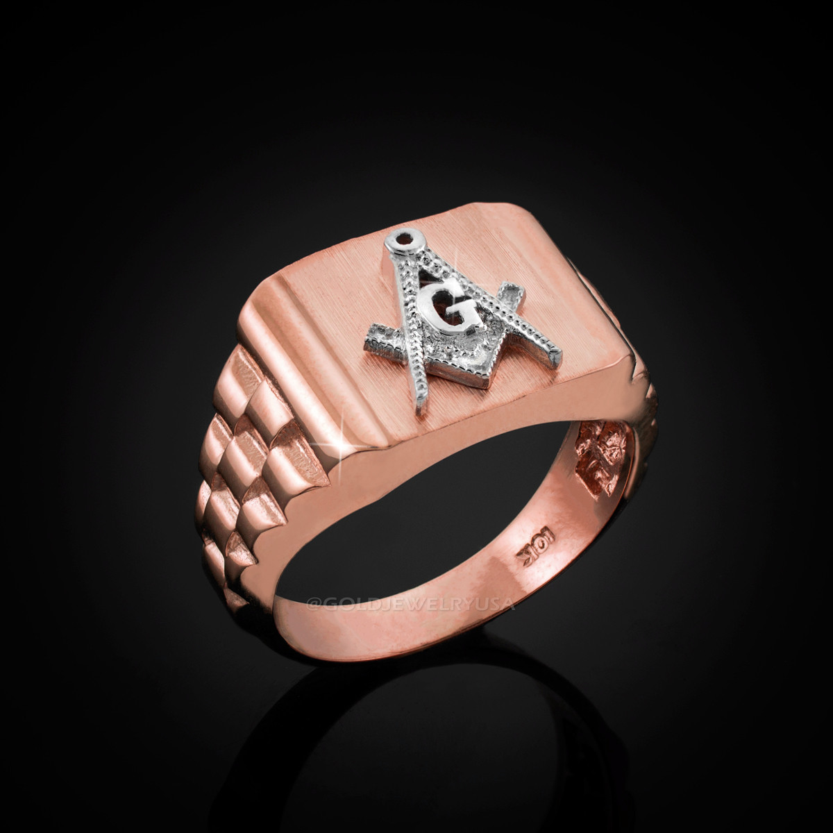 Rose gold outlet masonic ring