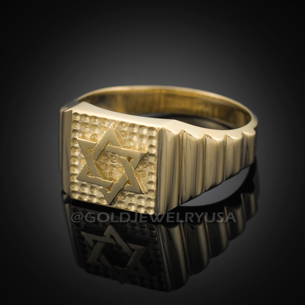 Gold Star of David Ring