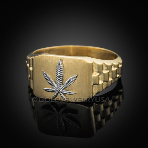 Gold Marijuana Ring