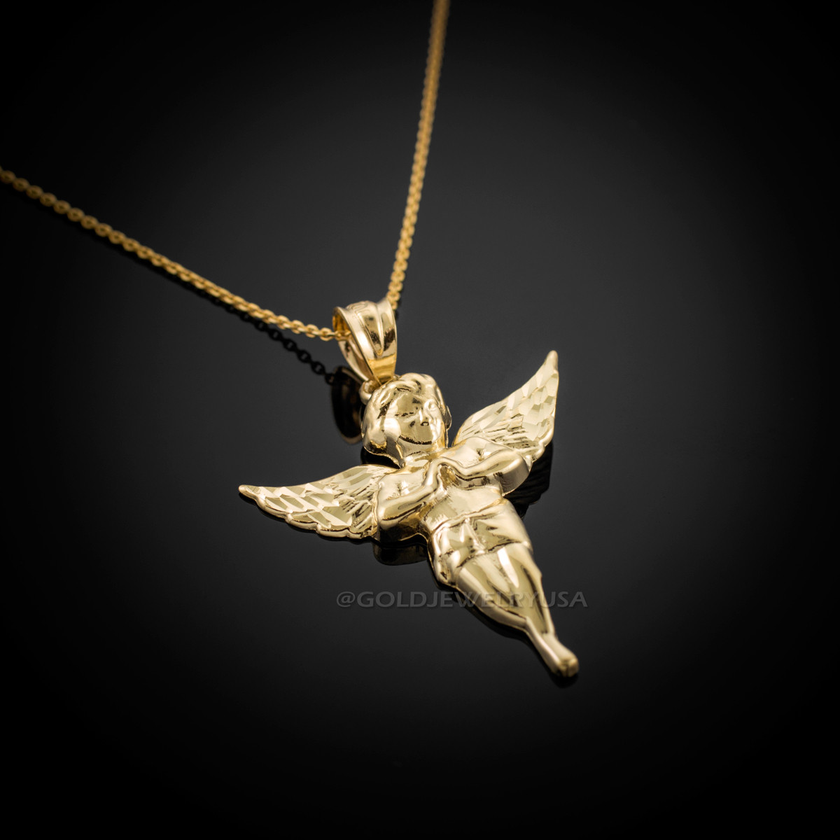 Angel Cabochon Silver/Bronze/Black/Gold Glass Chain Pendant Necklace #5212