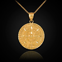 Details about Natural Emerald and 14K Yellow Gold Aztec Frame Pendant Details about Natural Emerald and 14K Yellow Gold Aztec Frame Pendant