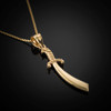 Gold Islamic Sword Necklace