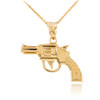 Yellow Gold Revolver Pendant Necklace