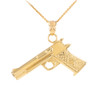 Gold Pistol Necklace