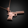 Rose Gold Pistol Necklace