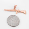 Rose Gold Rifle Charm Pendant