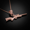 Rose Gold Snipe Rifle Necklace