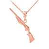 Rose Gold Shotgun Charm Necklace