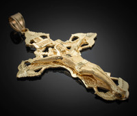 Large Gold Crucifix Pendant