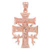 Rose Gold Caravaca Crucifix Cross