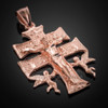 Rose Gold Caravaca Cross Pendant