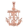 Rose Gold Mariner Crucifix Cross Pendant