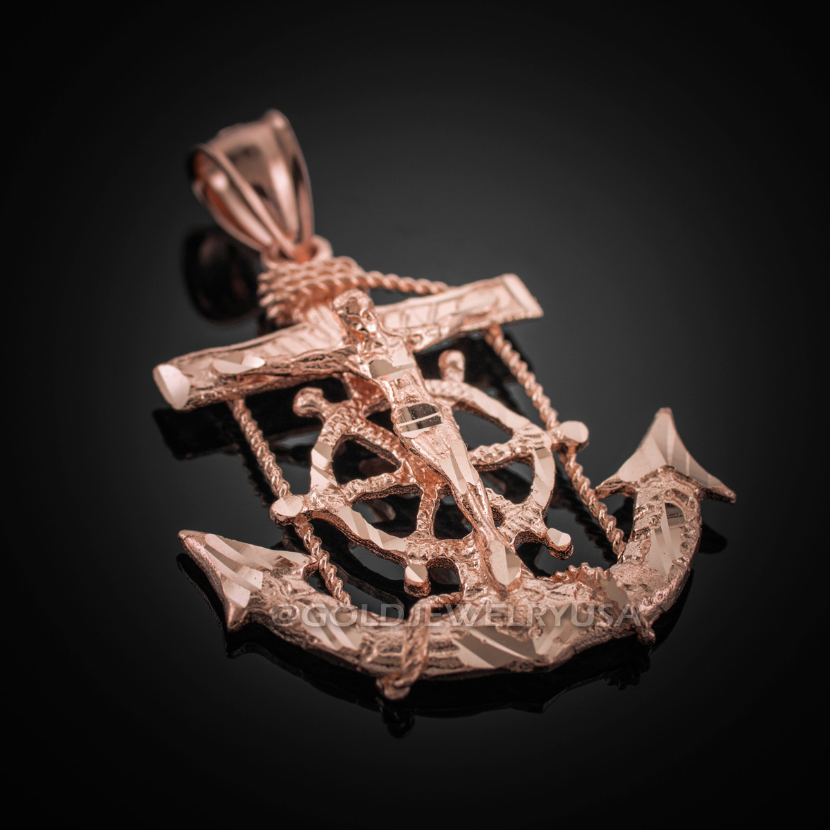 Anchor cross online necklace