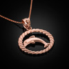 Rose Gold Dolphin Pendant Necklace